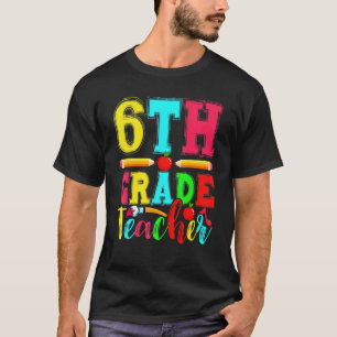 Lustiger Lehrer der 6. Klasse Zurück zur Schule Er T-Shirt