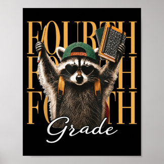 Lustiger Lehrer der vierten Klasse Fvibesl Waschbä Poster