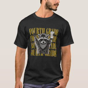 Lustiger Lehrer der vierten Klasse Wilde Waschbäre T-Shirt