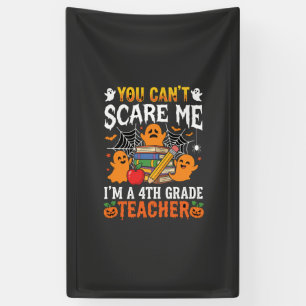Lustiger Lehrer Halloween-Geist 4. Klasse Banner