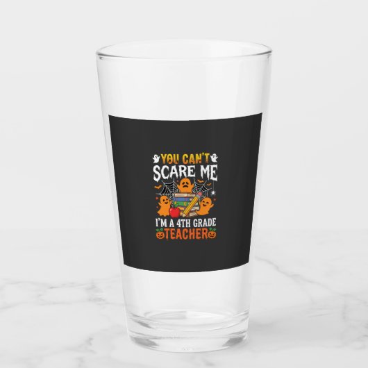 Lustiger Lehrer Halloween-Geist 4. Klasse Glas (Vorderseite)