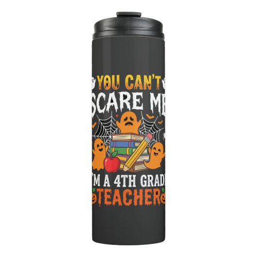 Lustiger Lehrer Halloween-Geist 4. Klasse Thermosbecher (Vorderseite)