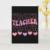 Lustiger Lehrer Herzen Valentinstag Mädchen Frauen Karte (Gelbe Blume)