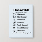 Lustiger Lehrer-Jobs-Button Button (Vorderseite)