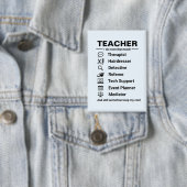 Lustiger Lehrer-Jobs-Button Button (Insitu)