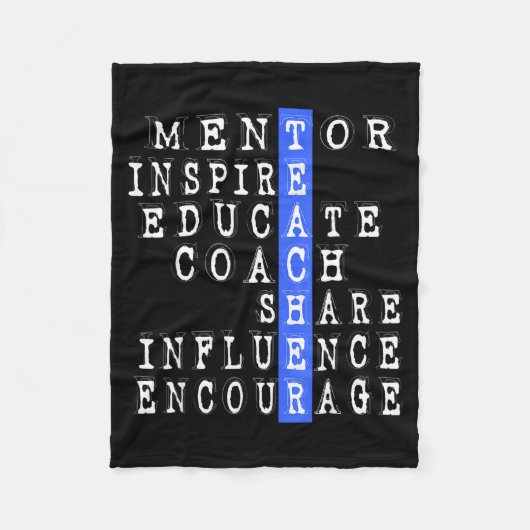 Lustiger Lehrer Mentor Coach Geschenk für Schulper Fleecedecke (Vorderseite)