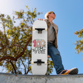 Lustiger Lehrer- & Schüler-Geschenk zum 100. Schul Skateboard