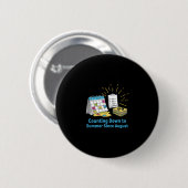 Lustiger Lehrer Schulkalender Meme Sommerferien Button (Vorne & Hinten)