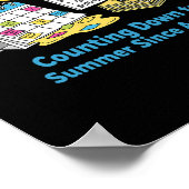 Lustiger Lehrer Schulkalender Meme Sommerferien Poster (Ecke)