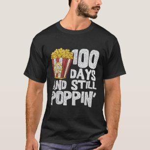 Lustiger Lehrer Schulschüler Popcorn 100 Tage S T-Shirt