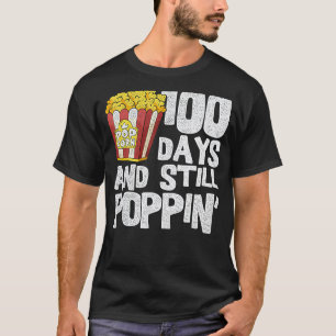Lustiger Lehrer Schulschüler Popcorn 100 Tage S T-Shirt