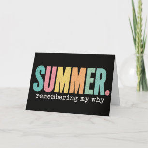 Lustiger Lehrer Sommer Mein Warum Erinnernd Sommer Karte