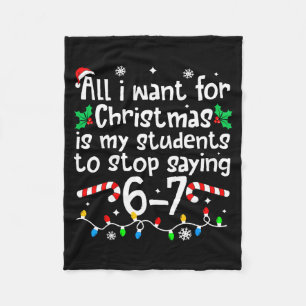 Lustiger Lehrer Weihnachten Schüler Spruch 6-7 67 Fleecedecke