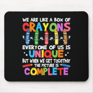 Lustiger Lehrer Wir sind wie eine Schachtel Buntst Mousepad