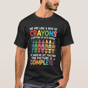 Lustiger Lehrer Wir Sind Wie Eine Schachtel Buntst T-Shirt