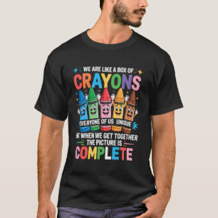 Lustiger Lehrer Wir Sind Wie Eine Schachtel Buntst T-Shirt
