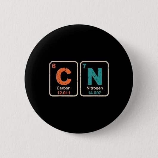 Lustiger Lehrer Wissenschaft Periodensystem Retro Button (Vorderseite)