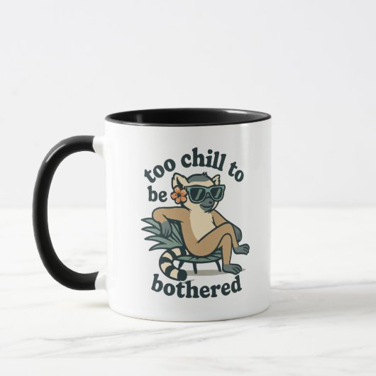 Lustiger Lemur Zu Chilliert Um Sich Zu Ärgern Mada Tasse (Links)