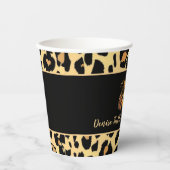 Lustiger Leopard Geburtstag Königin Fünfzigster Ge Pappbecher (Vorderseite)