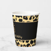 Lustiger Leopard Geburtstag Königin Sechzigster Ge Pappbecher (Rückseite)