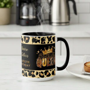 Lustiger Leopard Geburtstag Königin Sechzigster Ge Tasse