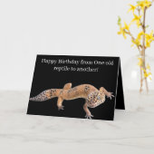 Lustiger Leopard-Gecko-Geburtstag Karte (Gelbe Blume)