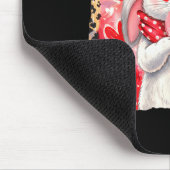 Lustiger Leopard Osterhase Brille Frohe Ostern Mousepad (Ecke)