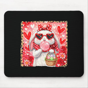 Lustiger Leopard Osterhase Brille Frohe Ostern Mousepad