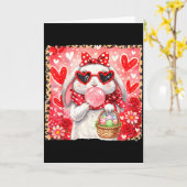 Lustiger Leopard Ostern Hase Brille Frohe Ostern Karte (Gelbe Blume)