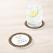 Lustiger Leopard-Untersetzer Sandstein Untersetzer (Seite)