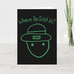 Lustiger Leprechaun Amateur-Sketch-Meme Irischer S Karte