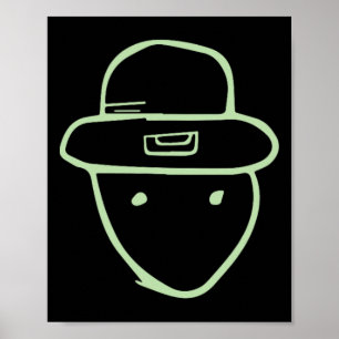 Lustiger Leprechaun Amateur-Sketch-Meme Irischer S Poster