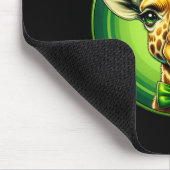 Lustiger Leprechaun-Giraffe St. Patricks Tag Kinde Mousepad (Ecke)