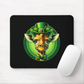 Lustiger Leprechaun-Giraffe St. Patricks Tag Kinde Mousepad (Mit Mouse)
