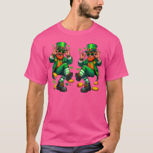 Lustiger Leprechaun Griddy Tanz St. Patrick Tag Go T-Shirt