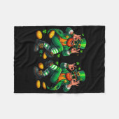 Lustiger Leprechaun Griddy Tanz St. Patrick's Day Fleecedecke (Vorderseite (Horizontal))