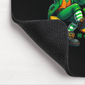 Lustiger Leprechaun-Griddy-Tanz St. Patrick's Day Mousepad (Ecke)
