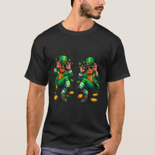Lustiger Leprechaun-Griddy-Tanz St. Patrick's Day T-Shirt