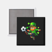 Lustiger Leprechaun Irischer Fußball St. Patrick M Magnet (Vorderseite/Rückseite)