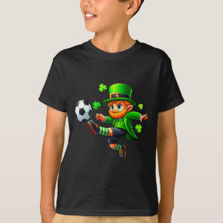 Lustiger Leprechaun Irischer Fußball St. Patrick M T-Shirt