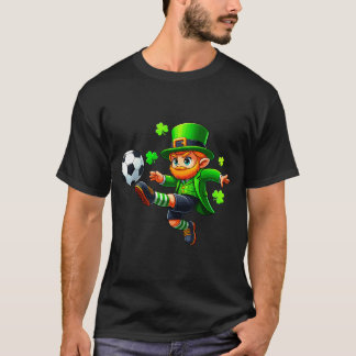 Lustiger Leprechaun Irischer Fußball St. Patrick M T-Shirt