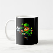 Lustiger Leprechaun Irischer Fußball St Patricks M Kaffeetasse (Links)