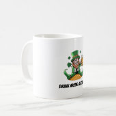 Lustiger Leprechaun Kaffeetasse (Vorderseite Links)