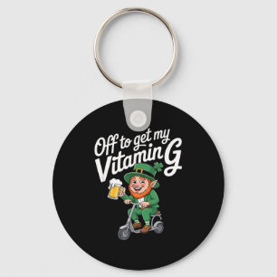 Lustiger Leprechaun Vitamin G Scooter sagt Lustige Schlüsselanhänger