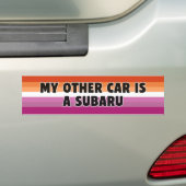 Lustiger Lesbenwitz Schwule Pride-Farben Autoaufkleber (Auf Auto)