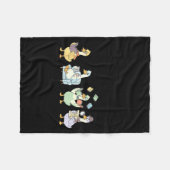 Lustiger Lesebuchliebhaber  Fleecedecke (Vorderseite (Horizontal))