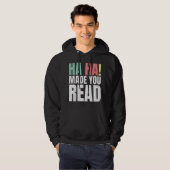 Lustiger Leselhrer  Hoodie (Vorne ganz)
