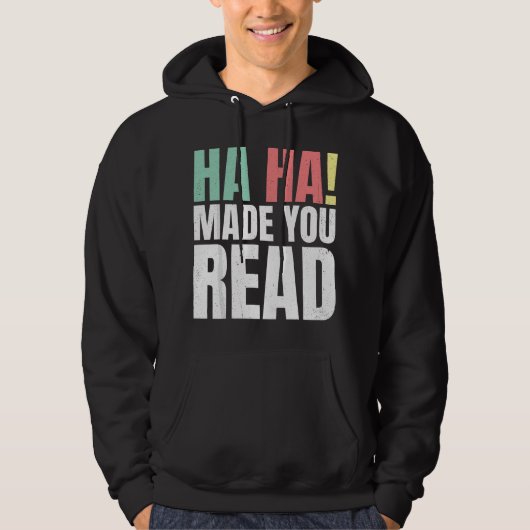 Lustiger Leselhrer  Hoodie (Vorderseite)