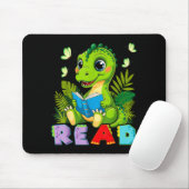 Lustiger lesender Dinosaurier T-Rex Dino Buchliebh Mousepad (Mit Mouse)