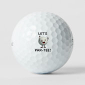 Lustiger Let's Par-Tee Golfball (Vorderseite)